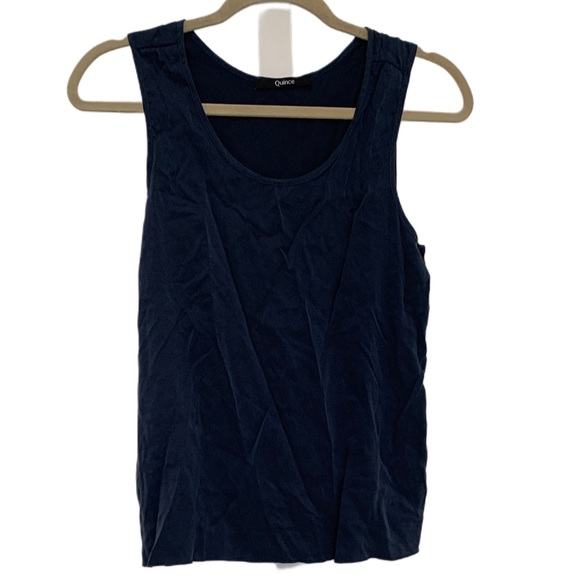 Quince Tops - Quince Navy Blue Tank Top